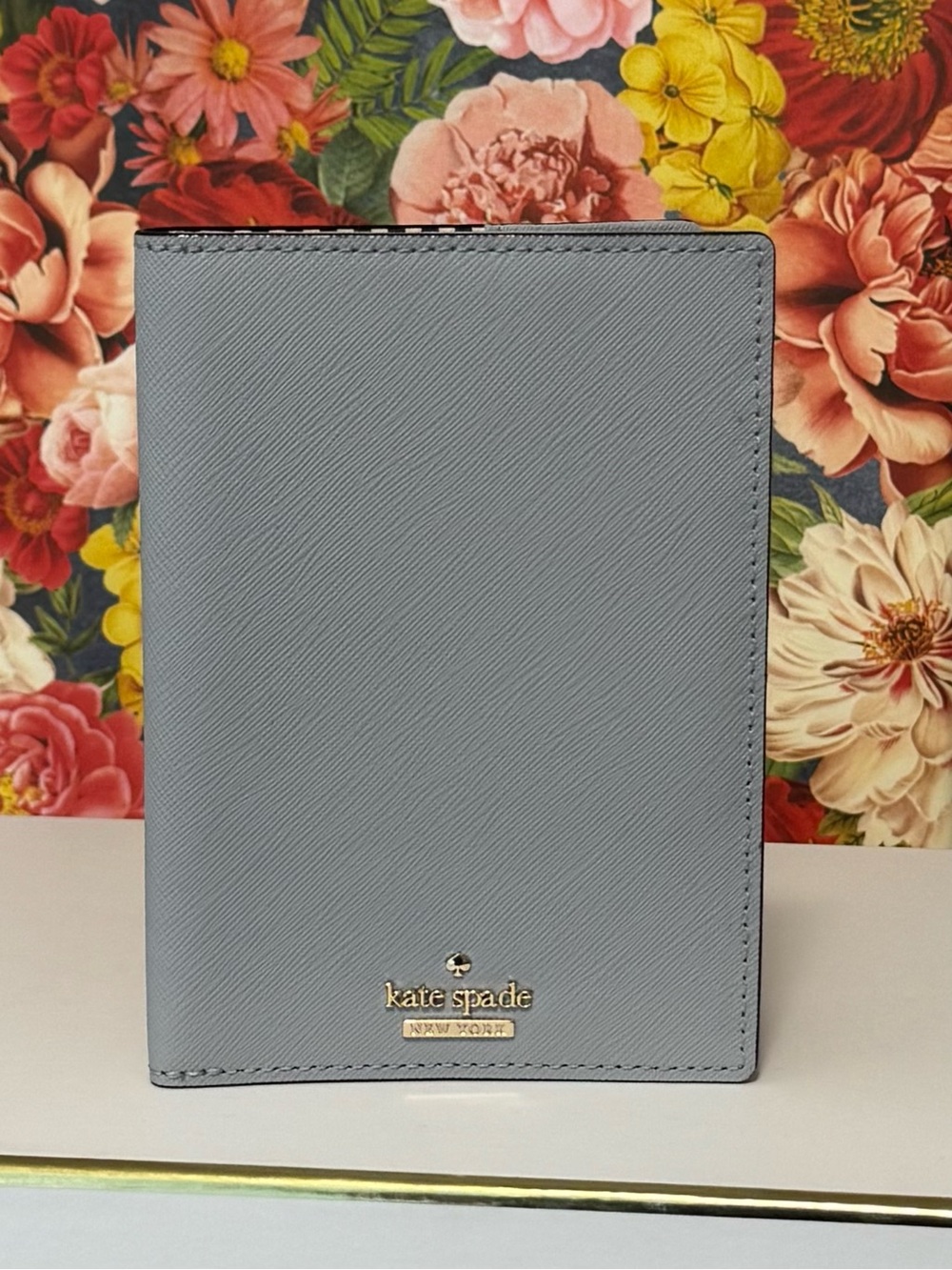 Kate Spade Light Gray Passport Holder